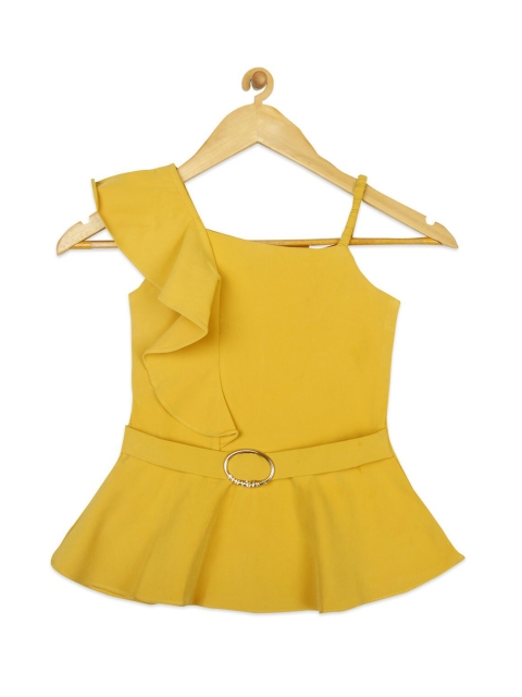 

Tiny Girl Mustard Yellow Ruffles Top