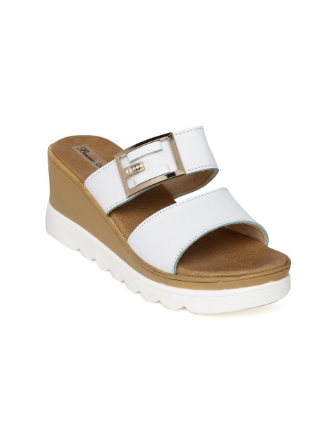 

Bruno Manetti Women White Solid Wedges