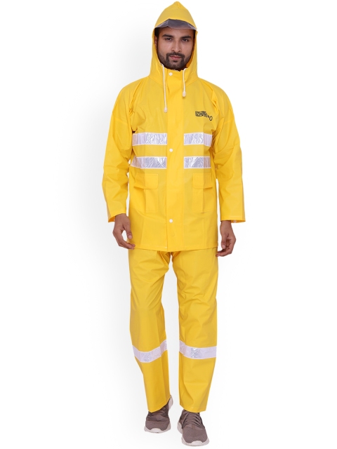 

THE CLOWNFISH Men Yellow Solid Rain Suit