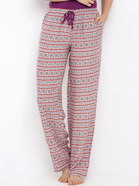 

Heart 2 Heart Purple & White Printed Lounge Pants LP79MIMOSA