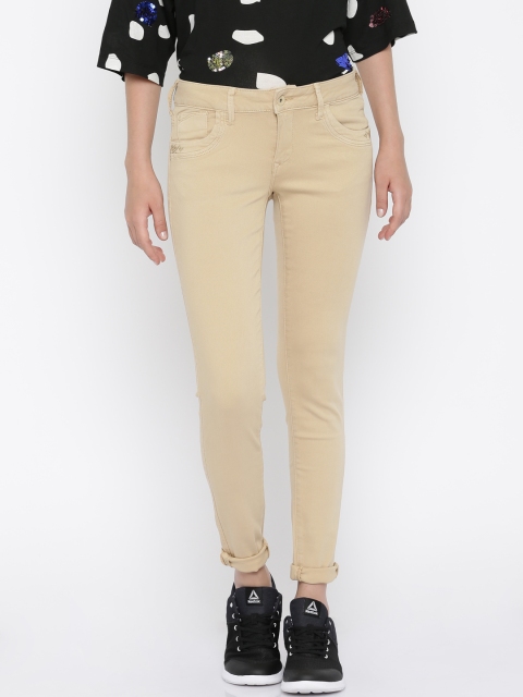 

Deal Jeans Women Beige Skinny Fit Solid Chino Trousers