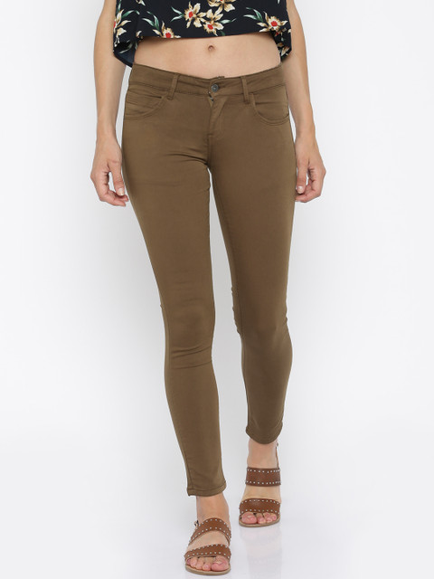 

Deal Jeans Women Brown Skinny Fit Solid Chino Trousers