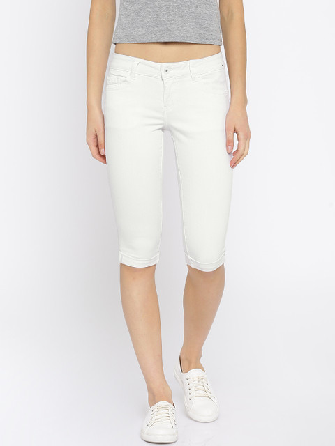 

Deal Jeans White Skinny Fit Denim Capris