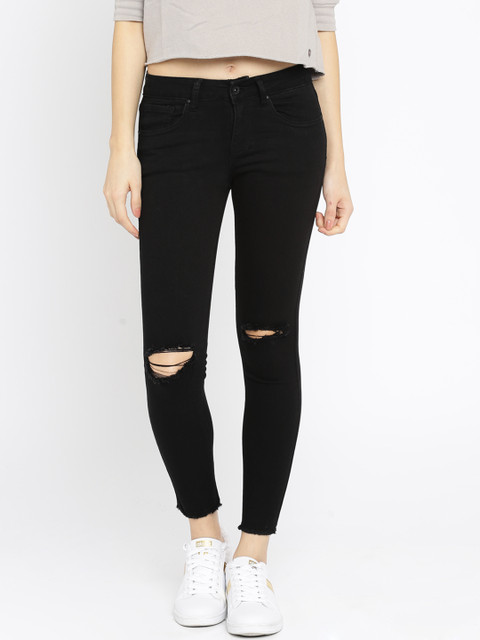 

Deal Jeans Women Black Skinny Fit Cropped Jeans