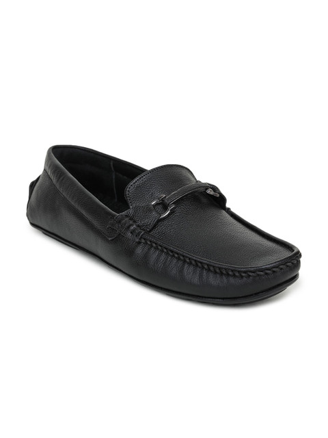 

Liberty Men Black Textured Leather Loafers