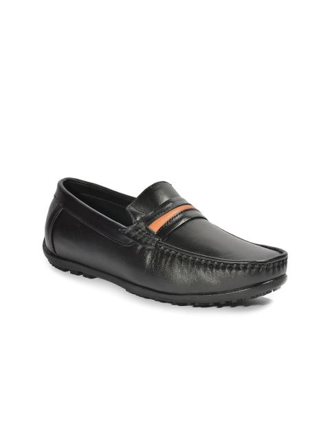 

Liberty Men Black Leather Driving Shoes