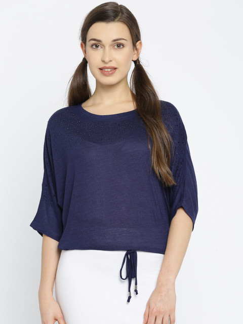 

Deal Jeans Women Navy Blouson Top, Navy blue
