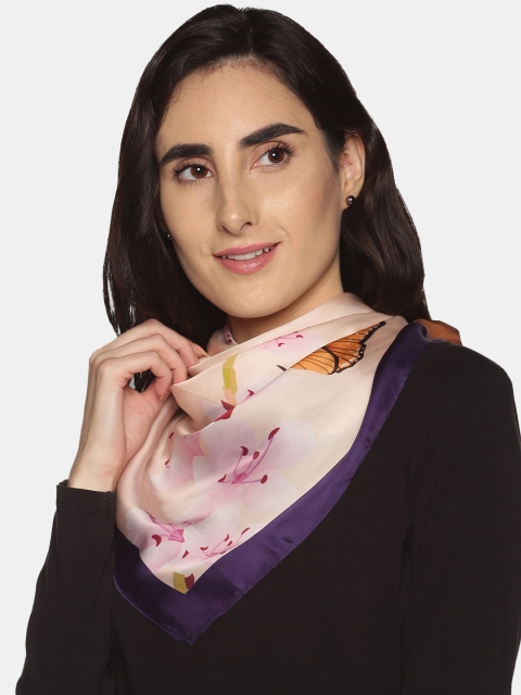 

MECRAAZ Women Pink & Purple Printed Scarf