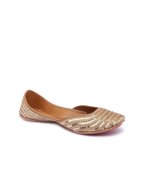 

Holii Women Gold-Toned Ethnic Mojaris Flats