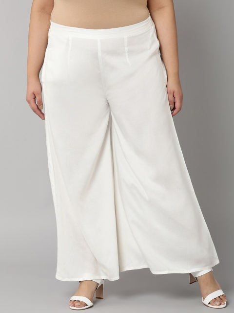 

Bani Women White Flared Liva Palazzos