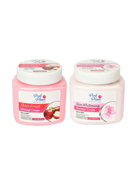 

Pink Plums Pack of 2 Massage Creams Paraben Free 500ml Each