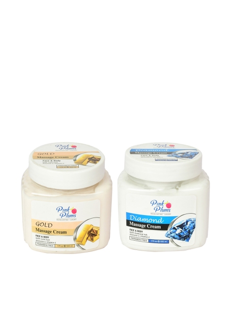 

Pink Plums Set of Gold & Diamond Face & Body Massage Creams - 500 ml Each, Cream