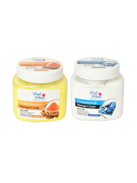 

Pink Plums Diamond & Haldi Chandan Face & Body Pack- 500 ml each, Multi