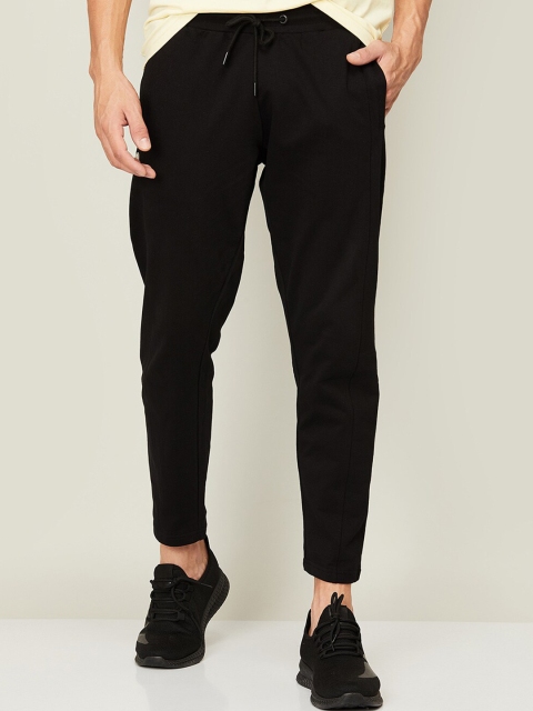 

Kappa Men Black Solid Cotton Track Pants