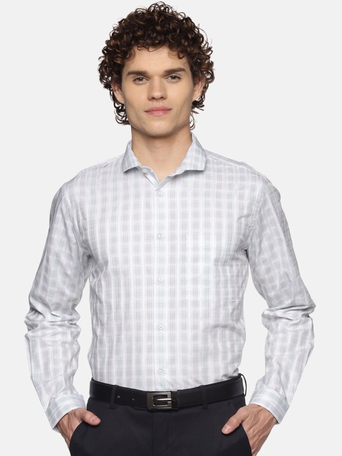 

DON VINO Men White Relaxed Checked Formal Shirt