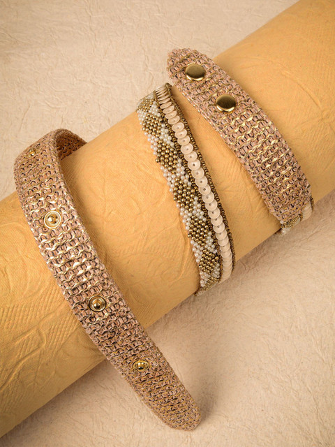 

D'oro Women Gold-Toned Embellished Belt