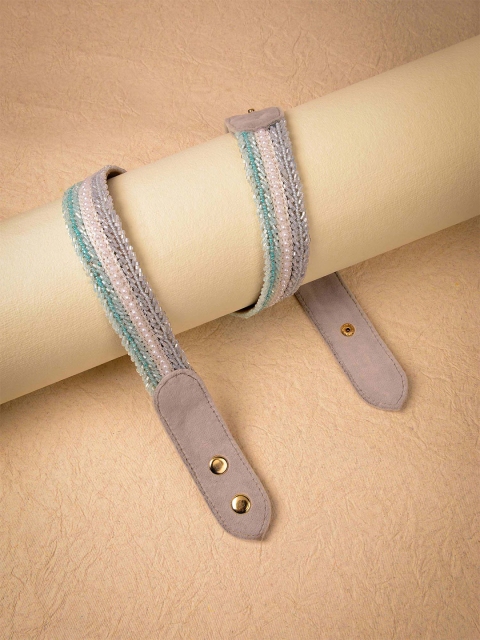 

D'oro Women Blue Embellished Belt