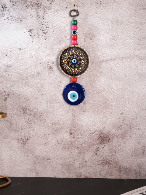 

THE WHITE INK DECOR Blue Evil Eye Charm Wall Hanging