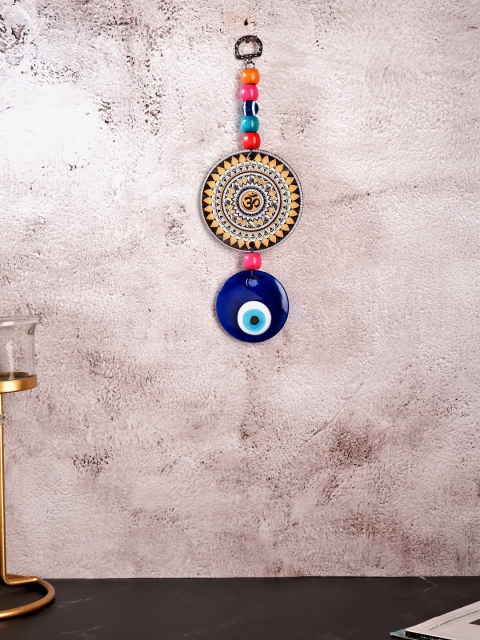 

THE WHITE INK DECOR Blue Evil Eye Charm Wall Decor