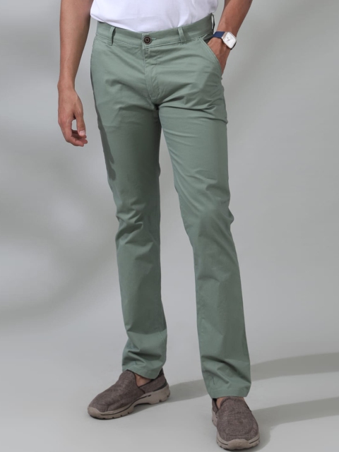 

Tinted Men Green Slim Fit Trousers