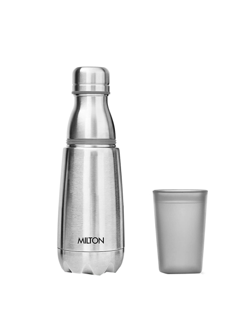 

Milton Unisex Silver Vertex Thermosteel 500 ml, Stainless Steel Water Bottle With Tumbler