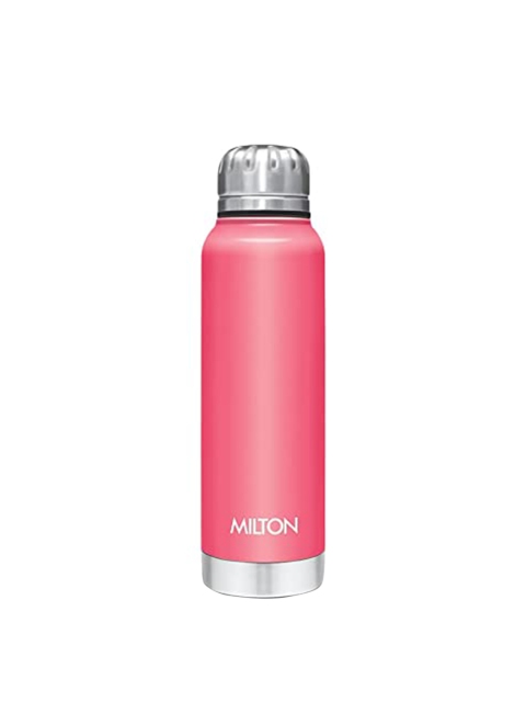 

Milton Pink & Silver-Toned Solid Double Wall Vacuum Insulated Stainless Steel Water Bottle