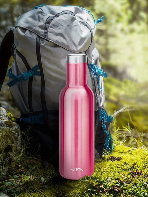 

Milton Pink & Silver-Toned Vacuum Thermosteel Water Bottle 550 ml