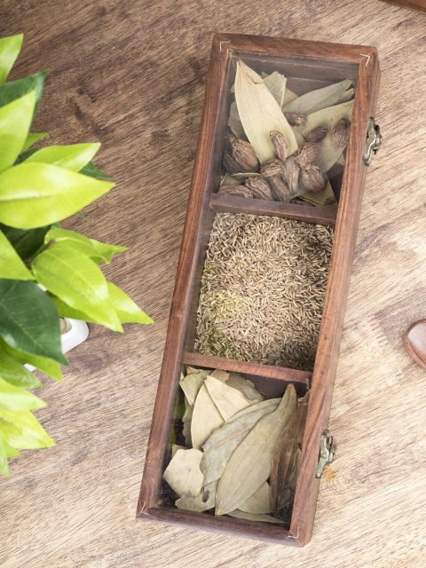 

MARKET99 Brown Solid Sheesham Wood Spice Box