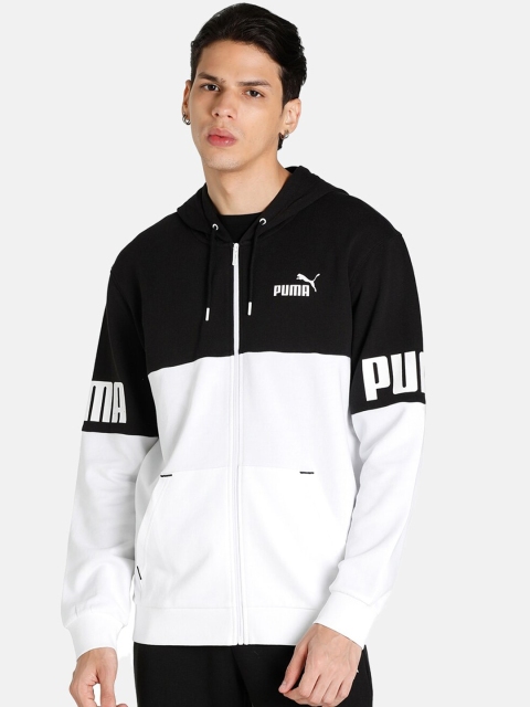

Puma Men White Black Typography Bomber Jacket