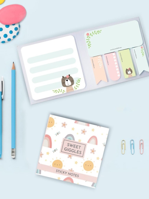 

HOUSE OF EDI White & Pink Printed Sticky Note