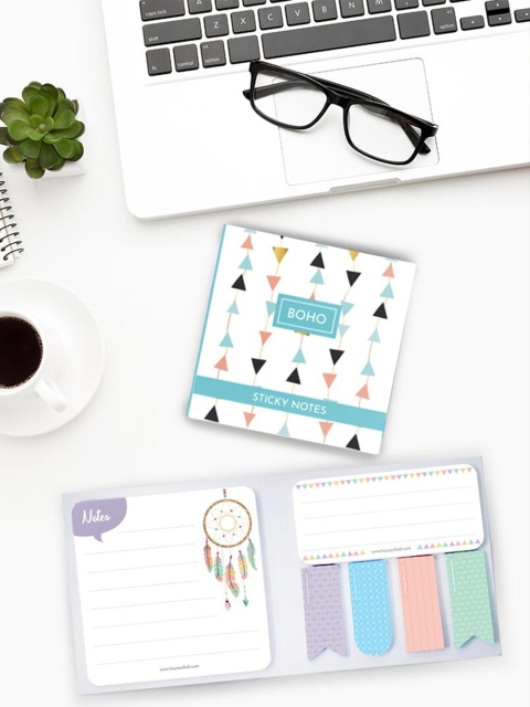 

HOUSE OF EDI White & Blue Boho Sticky Notes