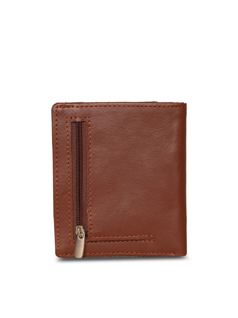

ZOUK Unisex Brown & Blue Floral Printed Two Fold Wallet