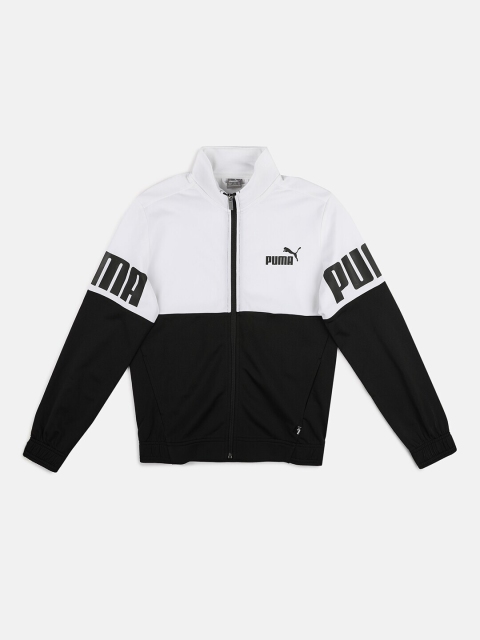 

Puma Boys White & Black Colourblocked Power Poly Youth Track Suit