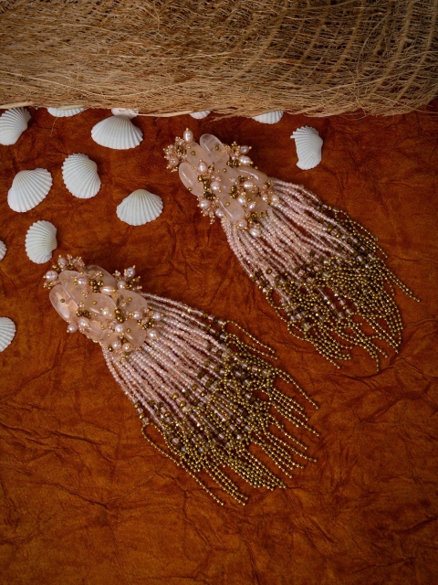 

D'oro Pink Contemporary Drop Earrings