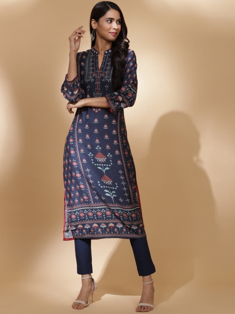 

Lakshita Women Blue Printed Kurta