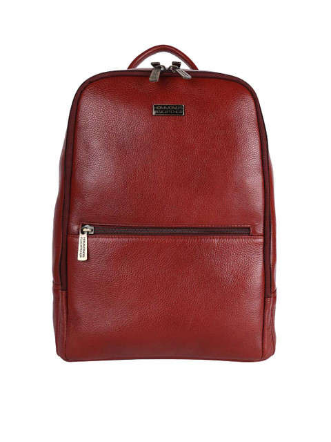 

HAMMONDS FLYCATCHER Unisex Brown Leather Backpack with Compression Straps