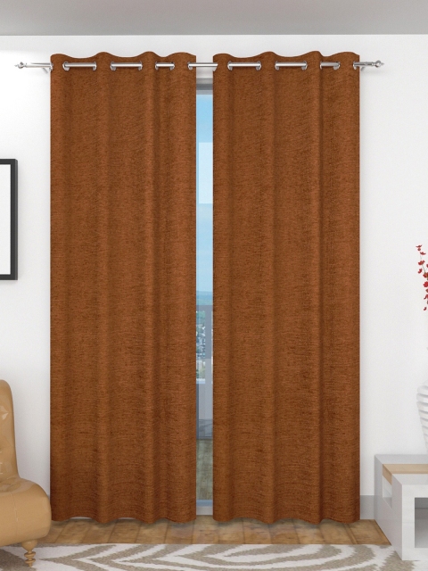 

Fresh From Loom Brown Set of 2 Room Darkening Window Curtain