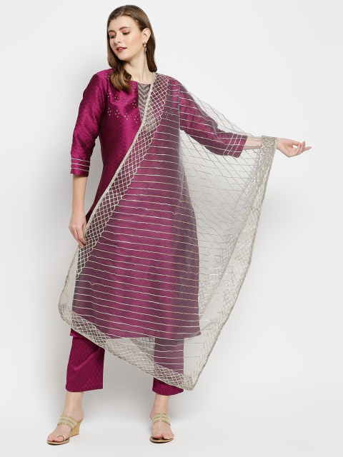 

Dupatta Bazaar Grey Embroidered Dupatta