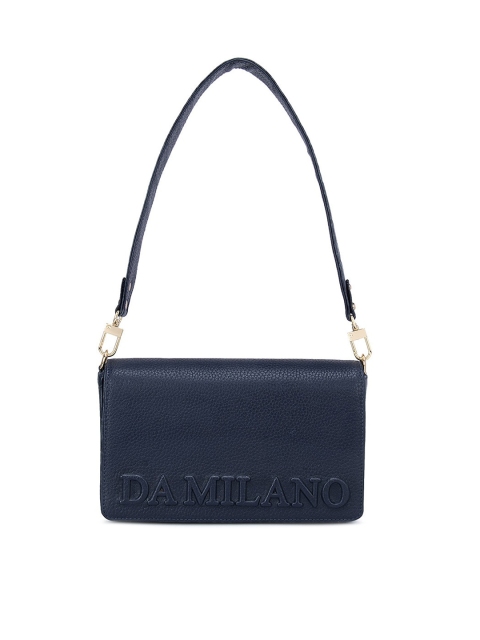 

Da Milano Navy Blue Textured Leather Shopper Sling Bag