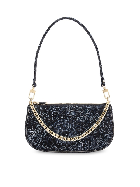 

Da Milano Blue Leather Swagger Handheld Bag