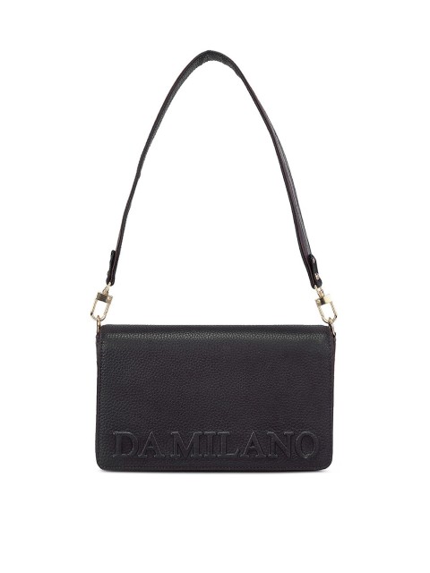 

Da Milano Brown Textured Leather Structured Shoulder Bag