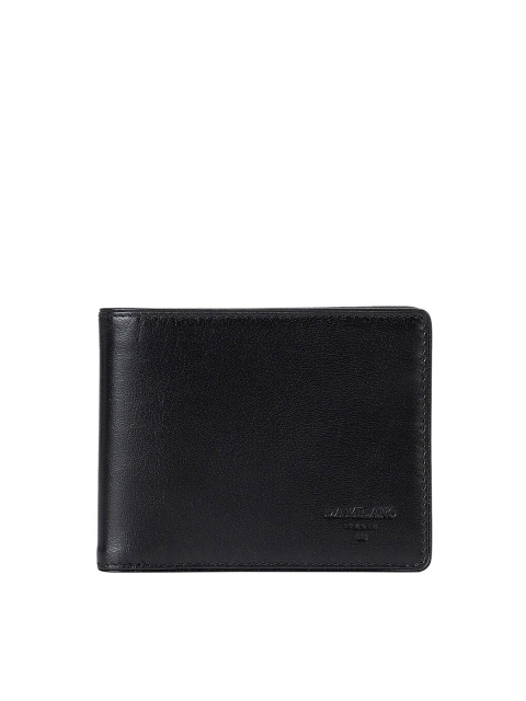 

Da Milano Men Black Textured Leather Two Fold Wallet