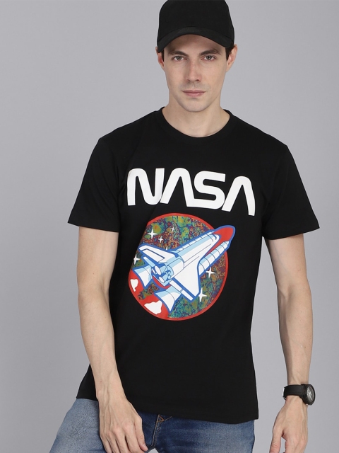 

Free Authority Men Black Printed 100% cotton T-shirt