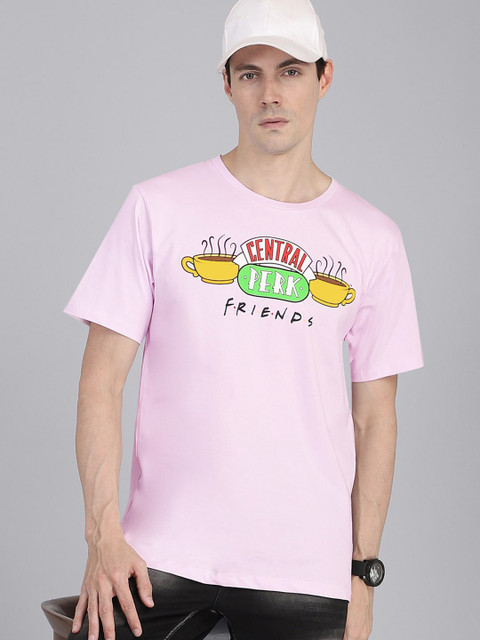 

Free Authority Men Pink Typography Printed 100% cotton T-shirt