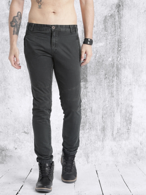 

RDSTR Men Grey Regular Fit Solid Chinos