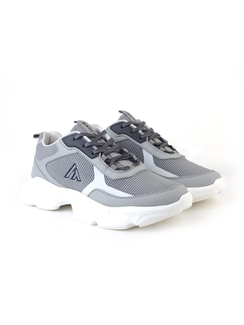

Alberto Torresi Men Grey Mesh Running Shoes