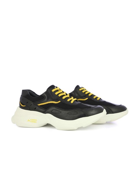 

Alberto Torresi Men Black Mesh Running Shoes