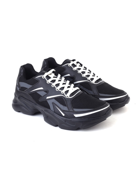 

Alberto Torresi Men Black & White Mesh Running Shoes
