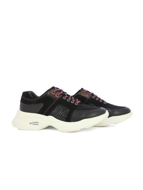 

Alberto Torresi Men Black Mesh Running Shoes