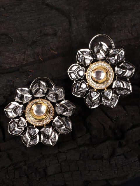 

JEWELS GEHNA White Floral Studs Earrings